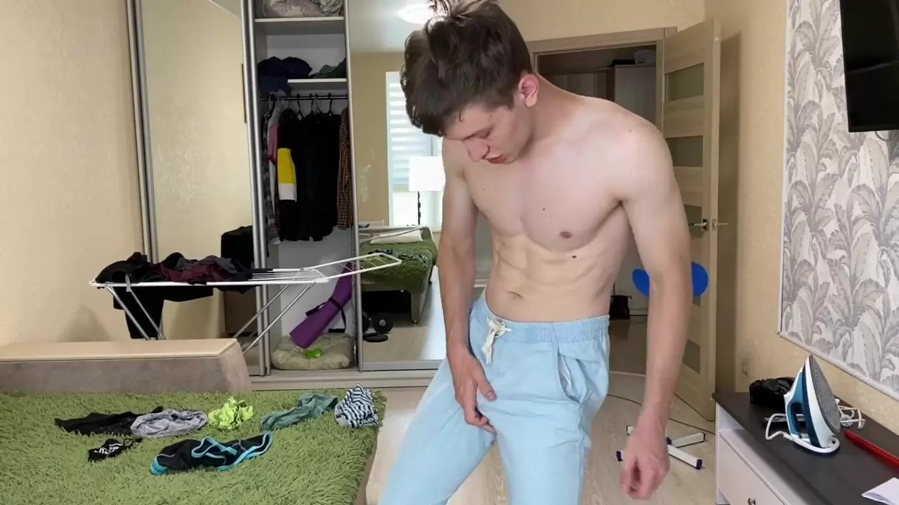 Teen Boy trying to hide Monster Cock ( 23 CM ) in Tight Pants from his Daddy / Uncut / Big Dick / watch online photo