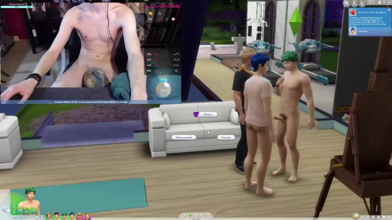 Sims 4 - my Hero Academia - Sex Scene between Deku x Tenya - Streamer Faps 