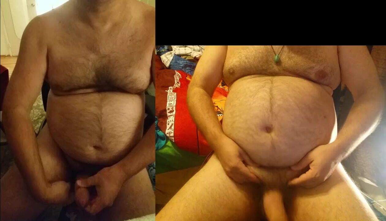 Homem sendo engordado, antes e gordo depois, com tesão vê online