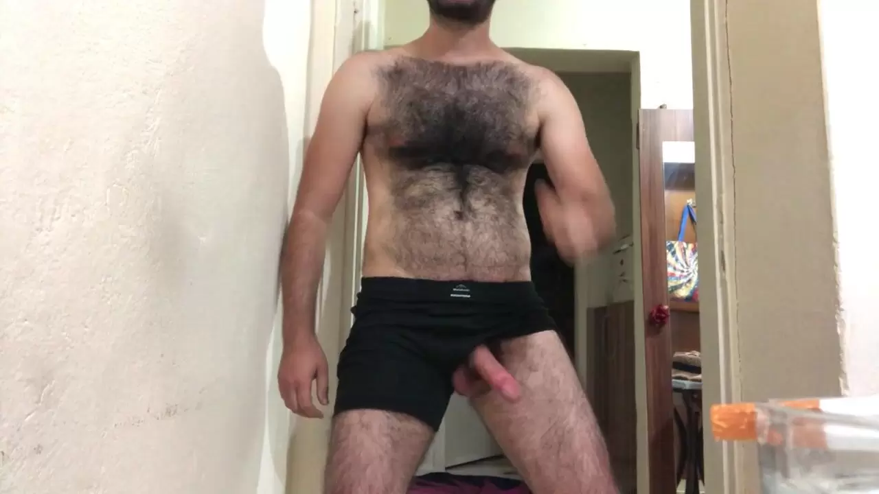 Hard Perfect Hairy Body Solo Guy I Ejaculate by Fucking my Hand watch online pic