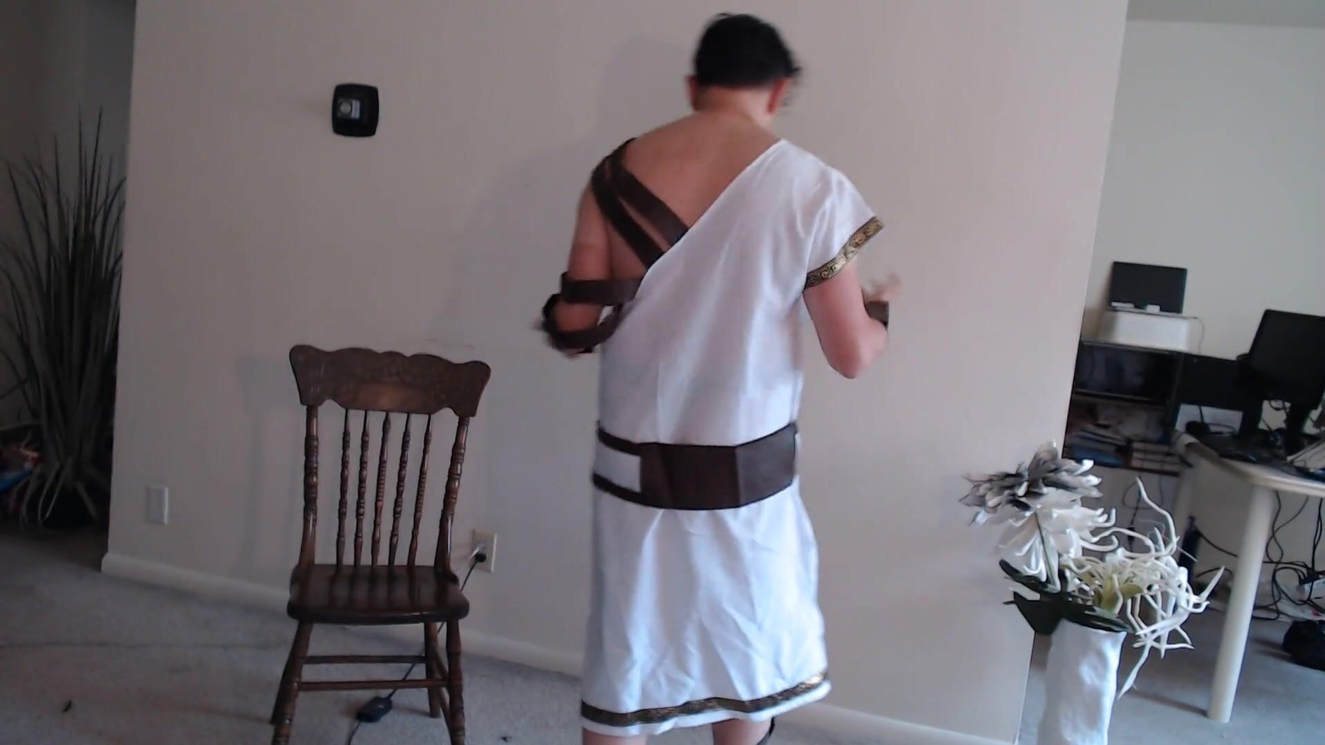 Maolos Greek Warrior with Strapped on Roman Sandals! XXX Porn! watch online