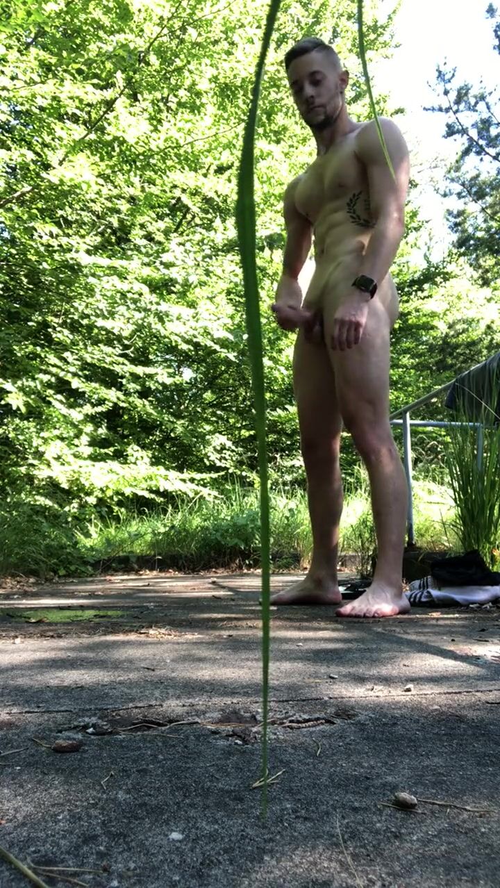 German boy in nature outdoor cum jerk off masturbation watch online picture image