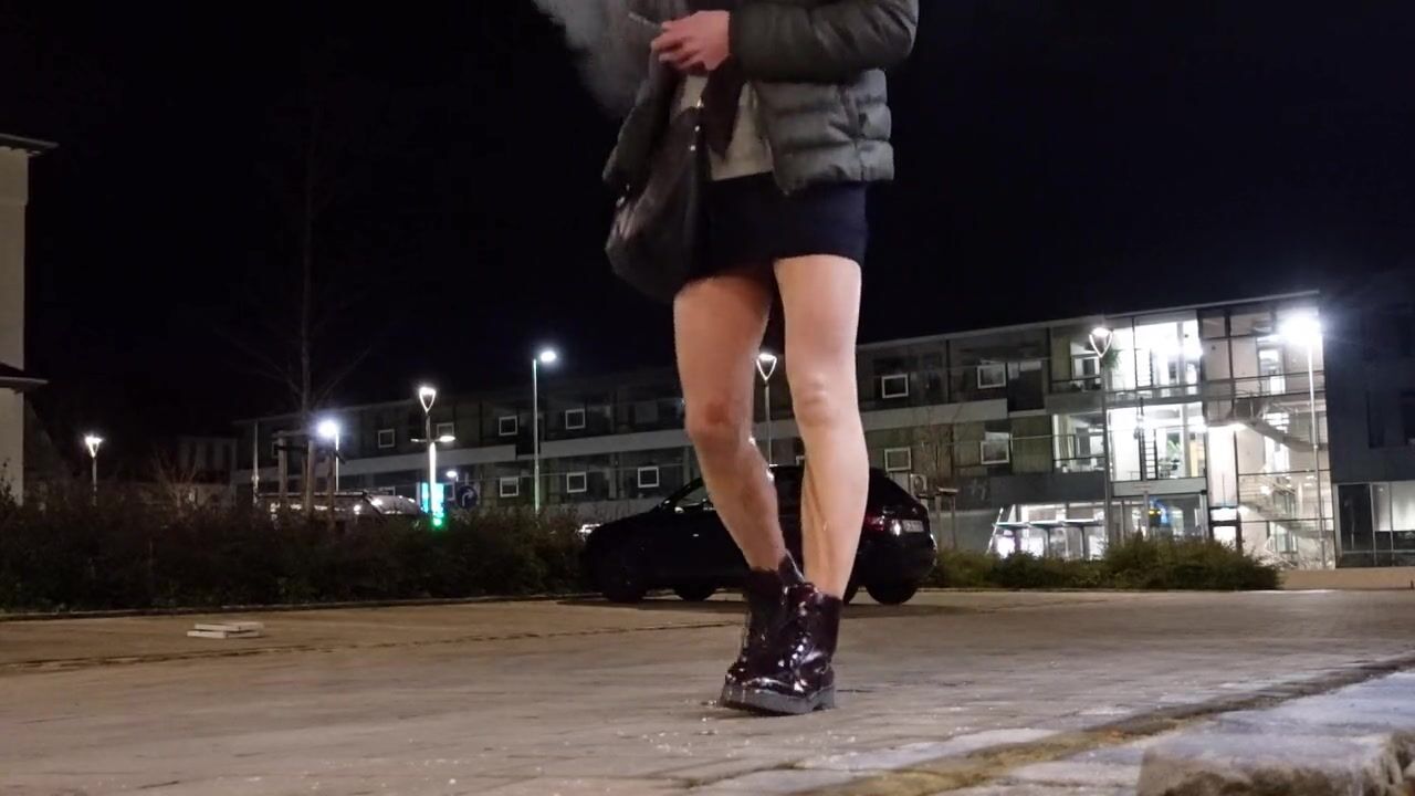 Public piddle and enema in my hose and boots on park watch online