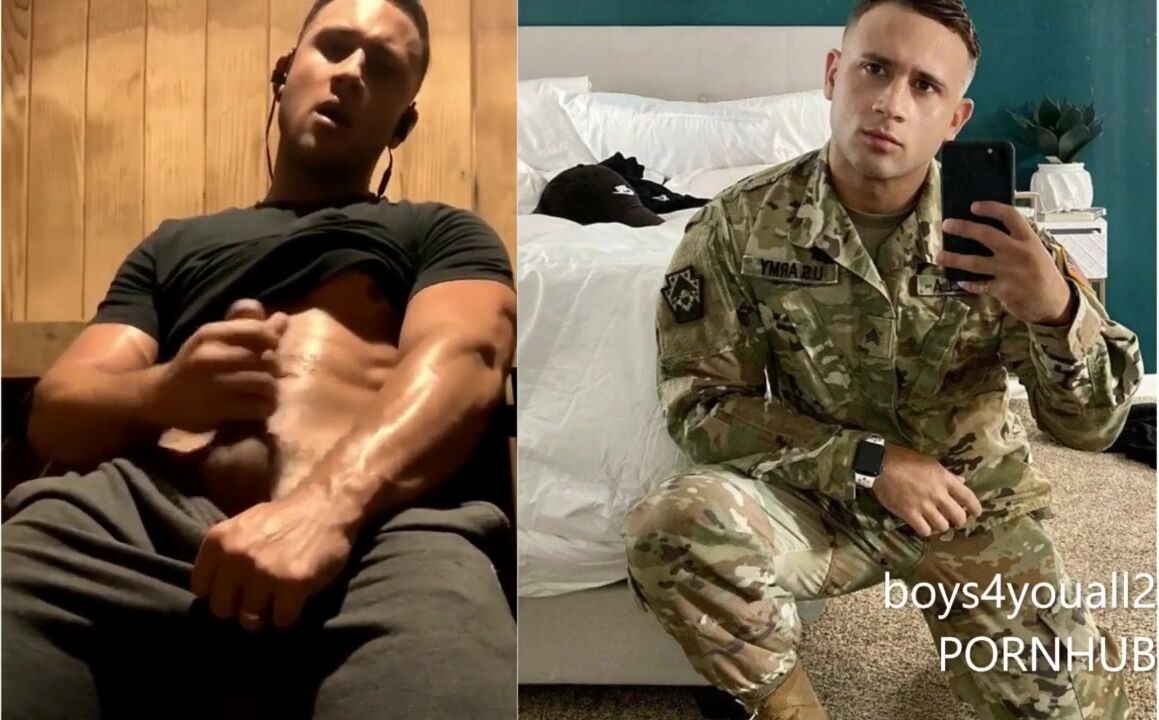 Army Guys Sexy - Military muscle lad squirts loads in his face! watch online