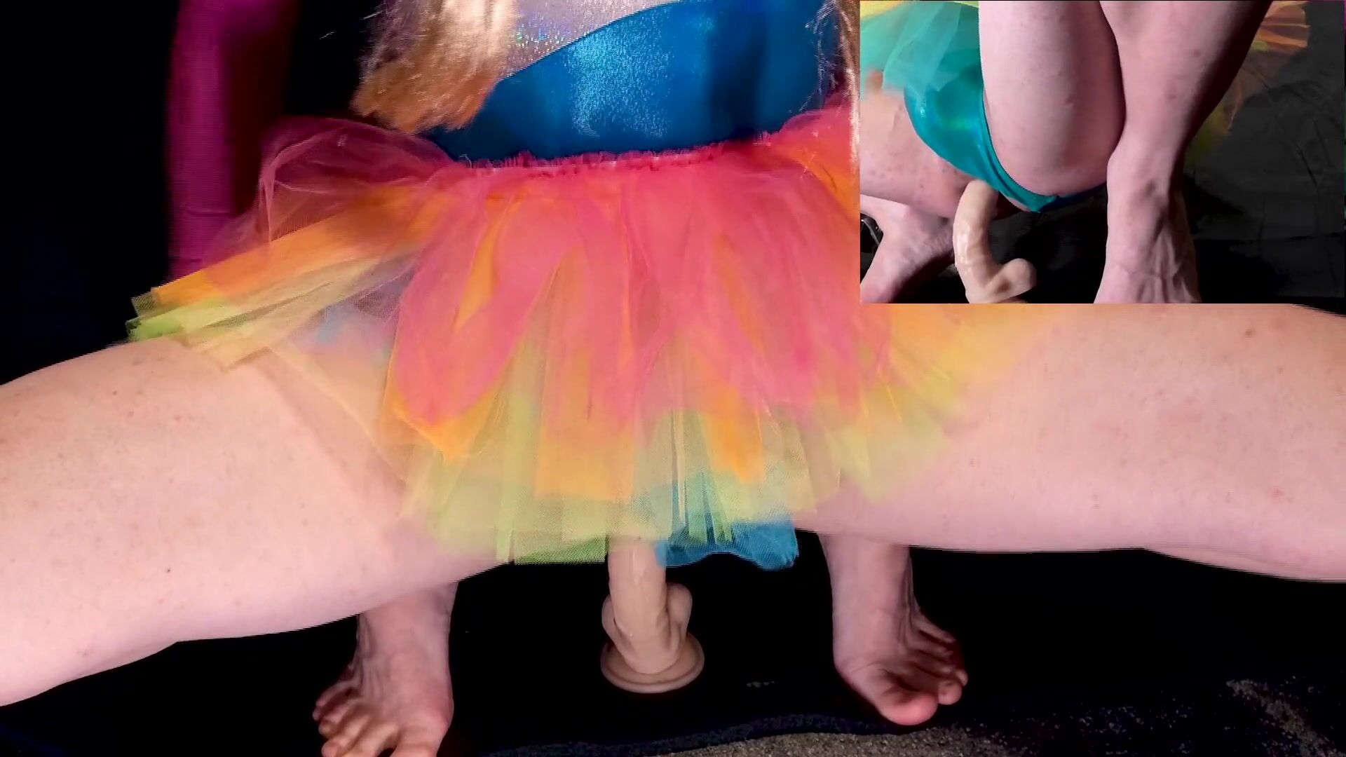 1920px x 1080px - Shiny leotard anal play (with tutu) at Gay0Day