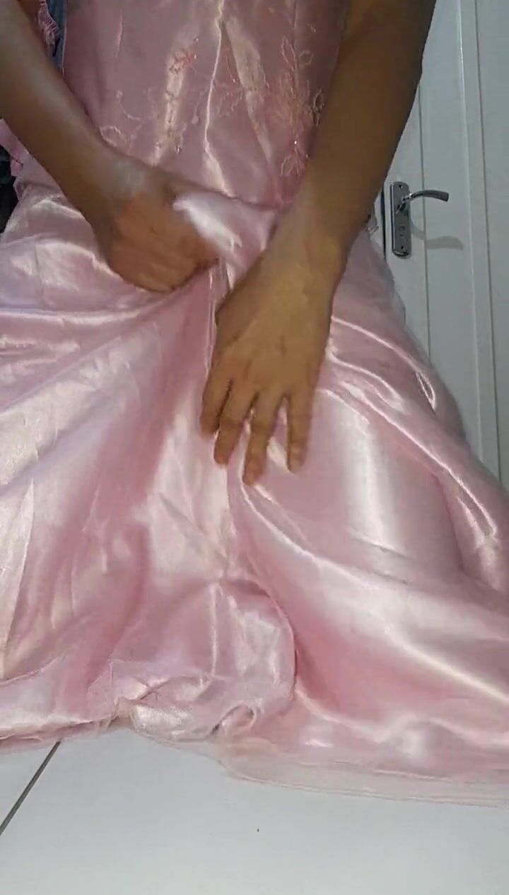 Pink Satin Gown fetish watch online