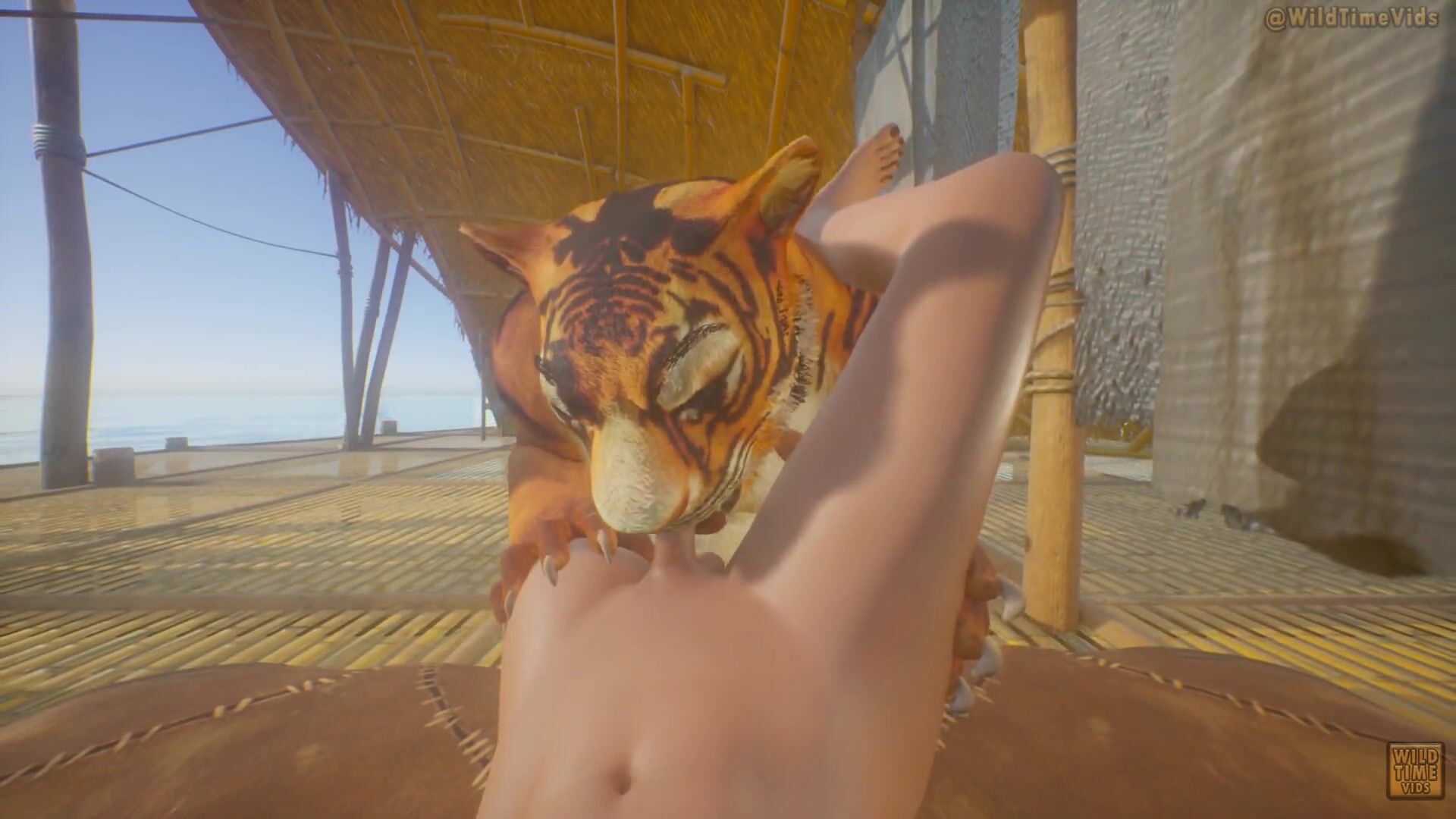 Tiger Fucks Girl - Tiger Furry Knotting Gay Teen Guy POV watch online