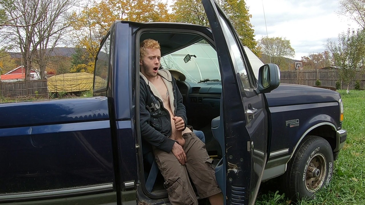 Redneck Car Porn - Straight 18 year old redneck cum on dads old truck. +moaning watch online