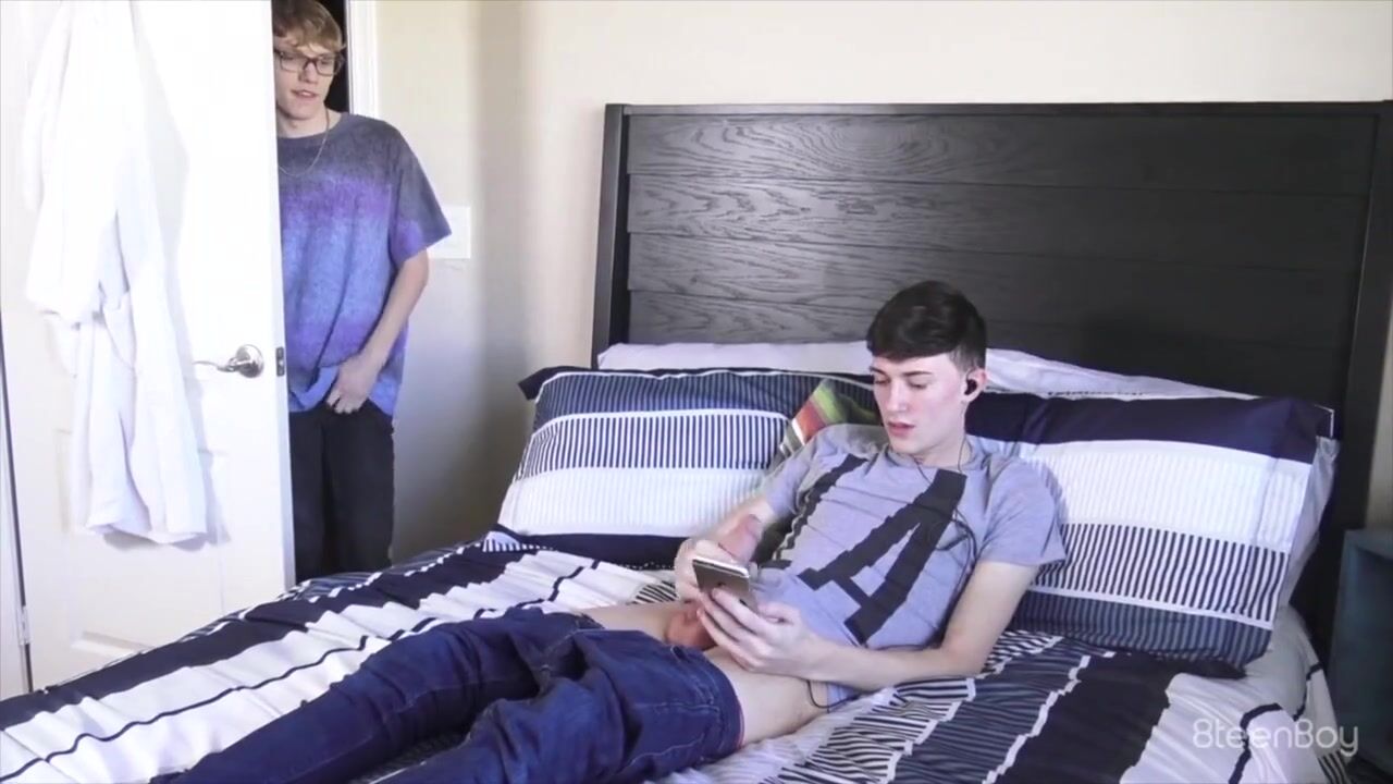Teen Step Brother Caught Jerking off watch online